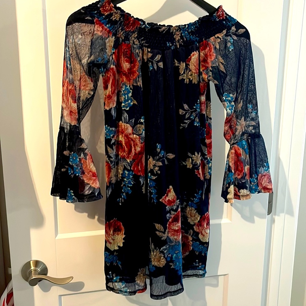 XS, floral, Love, Fire, tunic.